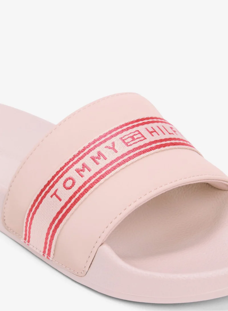 TOMMY HILFIGER  Logo Tape Webbing Pool Slides for Women | Best Price UAE